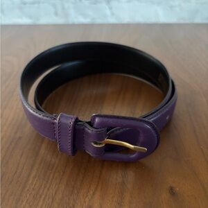 Karen Scott purple Leather Belt, size M